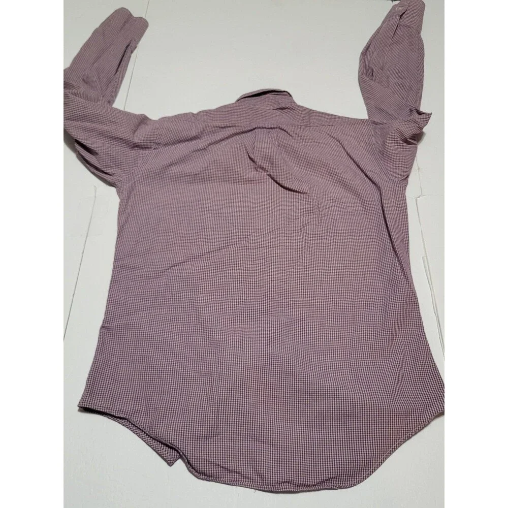 (#L2) Polo By Ralph Lauren Long Sleeve Button Down Size Youth 18 Purple White